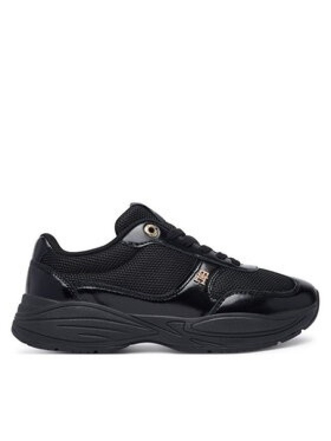 Tommy Hilfiger Sneakersy Modern Runner Shiny Leather FW0FW09413 Czarny