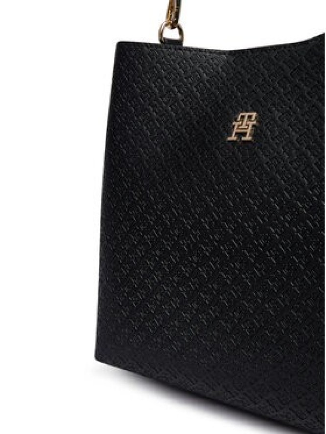 Tommy Hilfiger Torebka Th Icon Shoulder Bag Mono AW0AW19000 Czarny