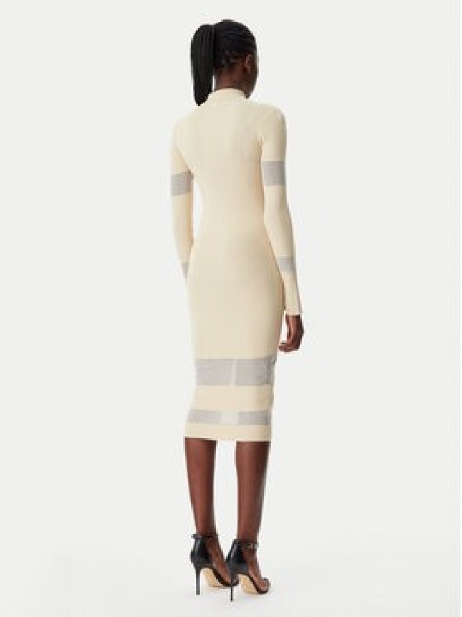 Patrizia Pepe Sukienka dzianinowa 8A1420/K078-B814 Beżowy Slim Fit