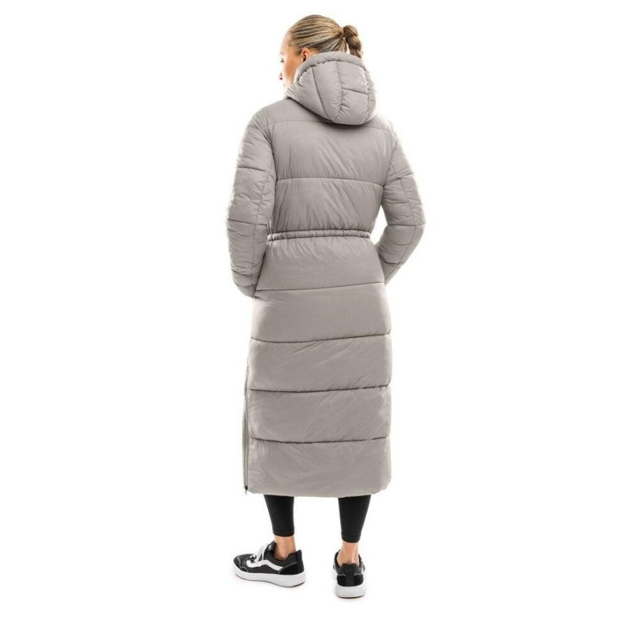 Długi puchowy płaszcz damski Lifestyle Siroko Hemisphere