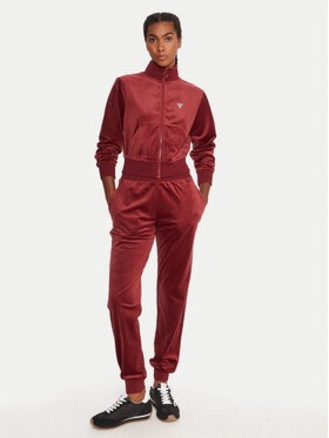 Guess Bluza V3BQ22 K0232 Bordowy Regular Fit