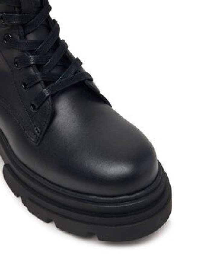 Tommy Hilfiger Trapery Leather Th Buckled Lace-Up Boot FW0FW09550 Czarny