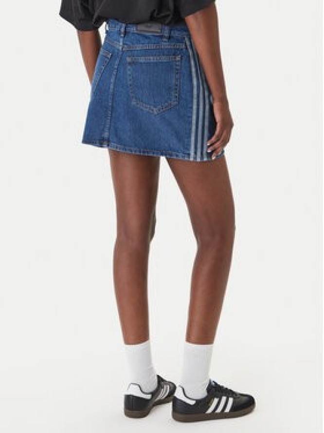 adidas Spódnica jeansowa 3-Stripes KD2901 Niebieski Regular Fit