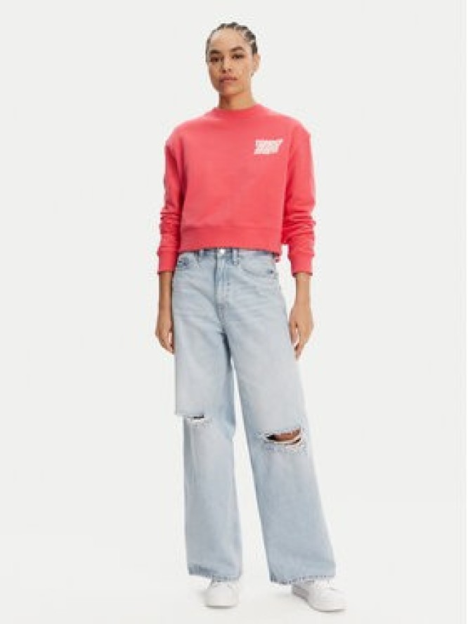 Tommy Jeans Bluza DW0DW21345 Różowy Relaxed Fit