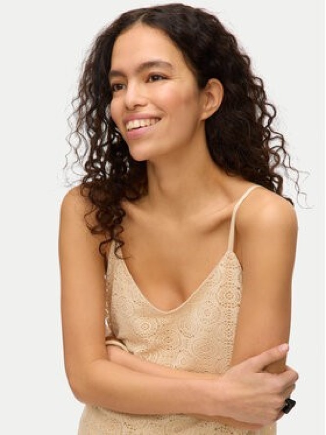 Vero Moda Top Maya 10325031 Beżowy Regular Fit