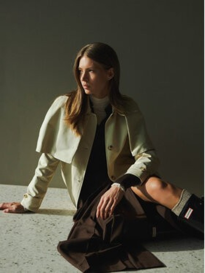 Hunter Trencz Keltie HARW0014251 Beżowy Regular Fit