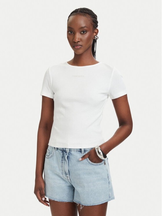 Patrizia Pepe T-Shirt 2M4522/J407-W146 Biały Slim Fit
