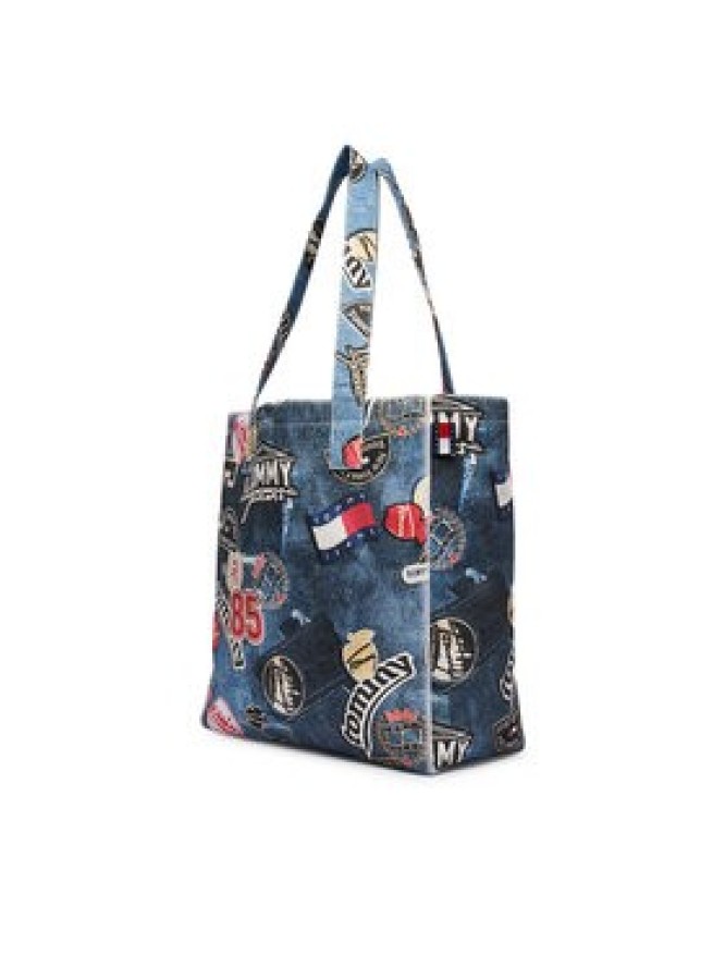 Tommy Jeans Torebka Tjw Bodega Trompe L'Oeil Tote AW0AW19304 Granatowy