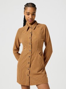 WRANGLER DAMSKA SUKIENKA WRANGLER SLIM FIT DRESS MADDER BROWN 112356780