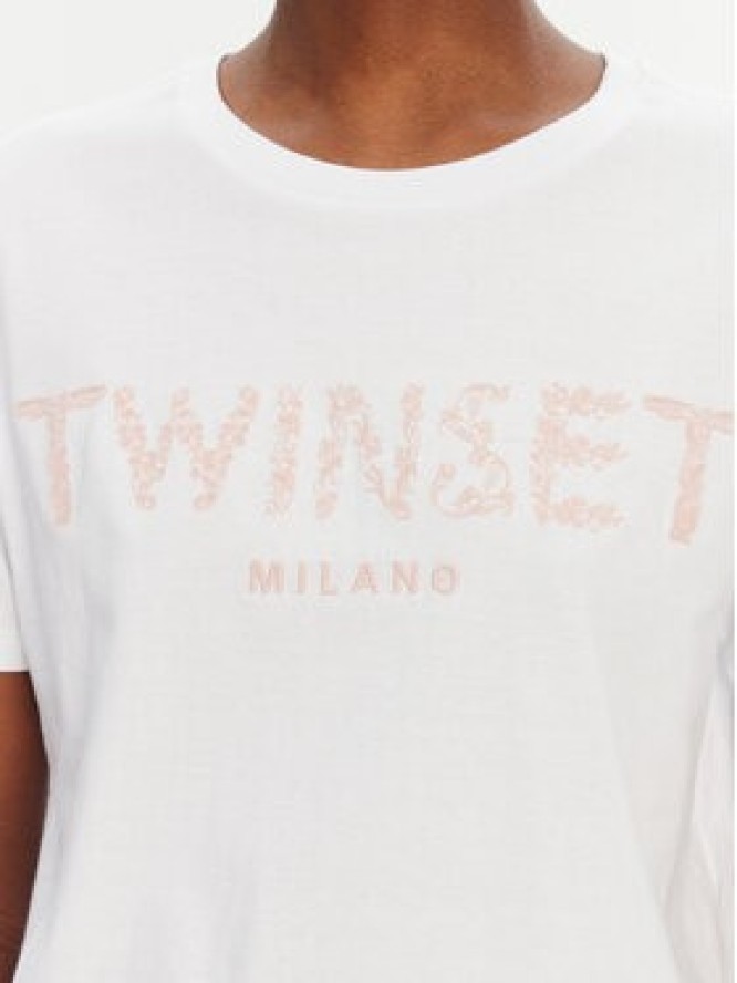 TWINSET T-Shirt 251TT2042 Biały Regular Fit
