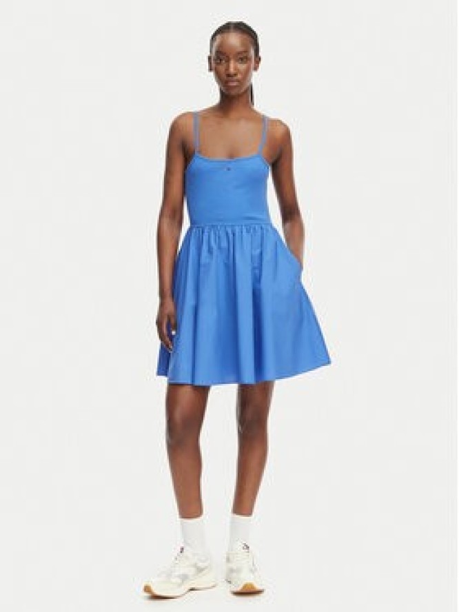 Tommy Jeans Sukienka letnia DW0DW22352 Niebieski Slim Fit