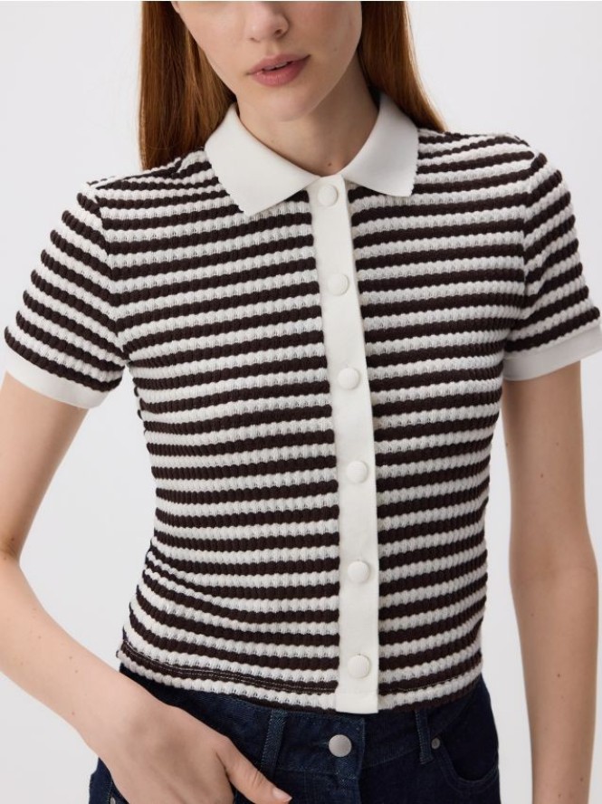 Kardigan z krótkimi rękawami - wielobarwny