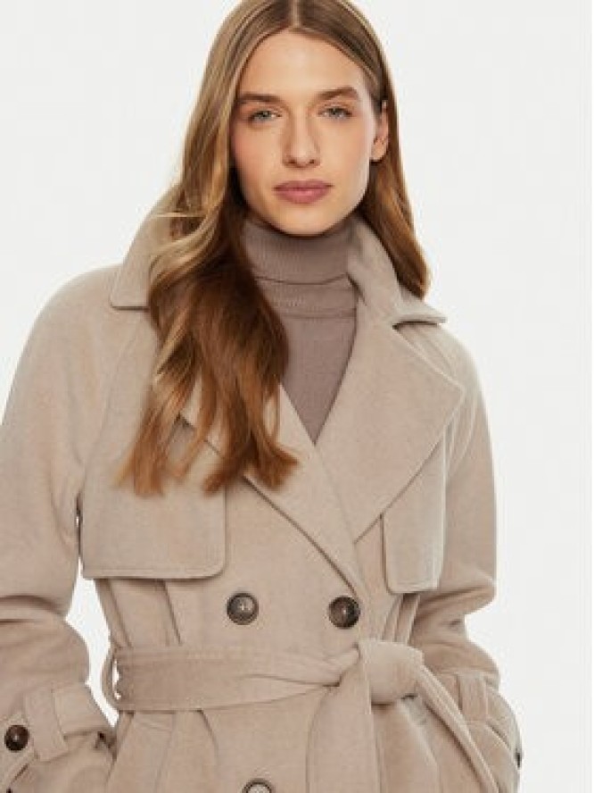 ACCESS FASHION Płaszcz przejściowy 44-9001-119 Beżowy Relaxed Fit