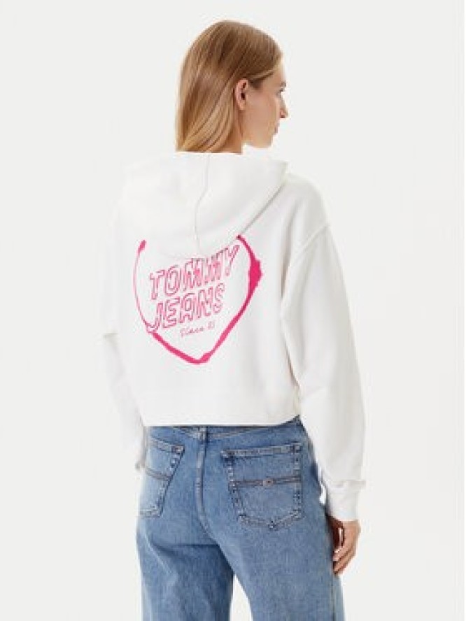 Tommy Jeans Bluza Heart DW0DW21408 Biały Relaxed Fit