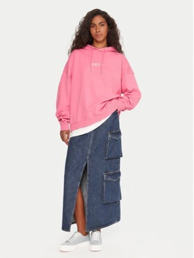 Roxy Bluza Lineup ERJFT05016 Różowy Oversize