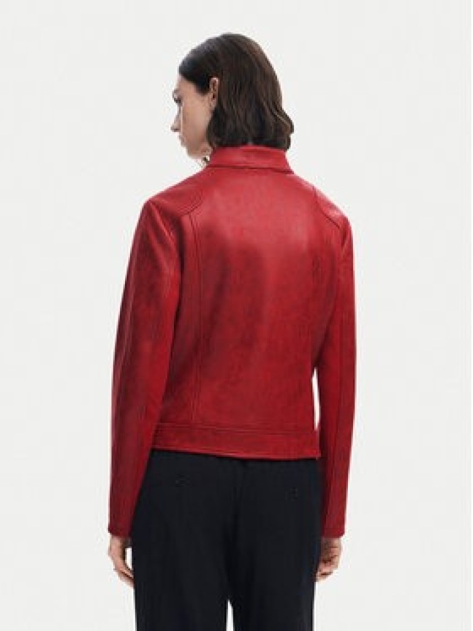 Desigual Kurtka skórzana 25SWEW46 Czerwony Regular Fit