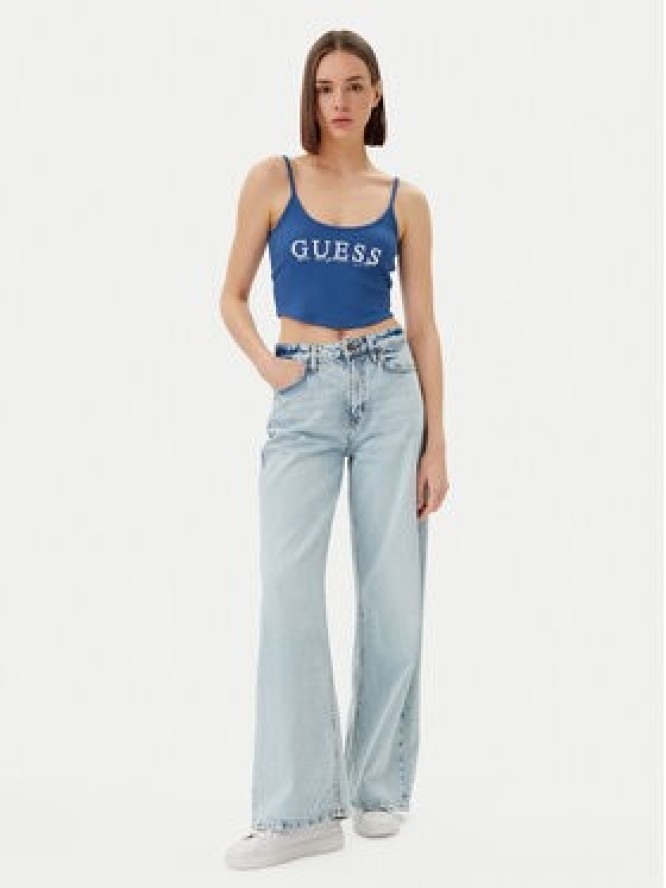 Guess Top V5GP16 K8RT2 Niebieski Regular Fit