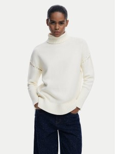 Desigual Golf Vantaa 25WWJF11 Biały Relaxed Fit