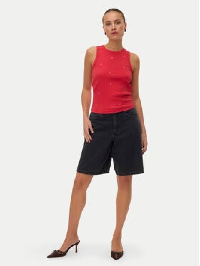 Vero Moda Top Naja 10341964 Czerwony Slim Fit