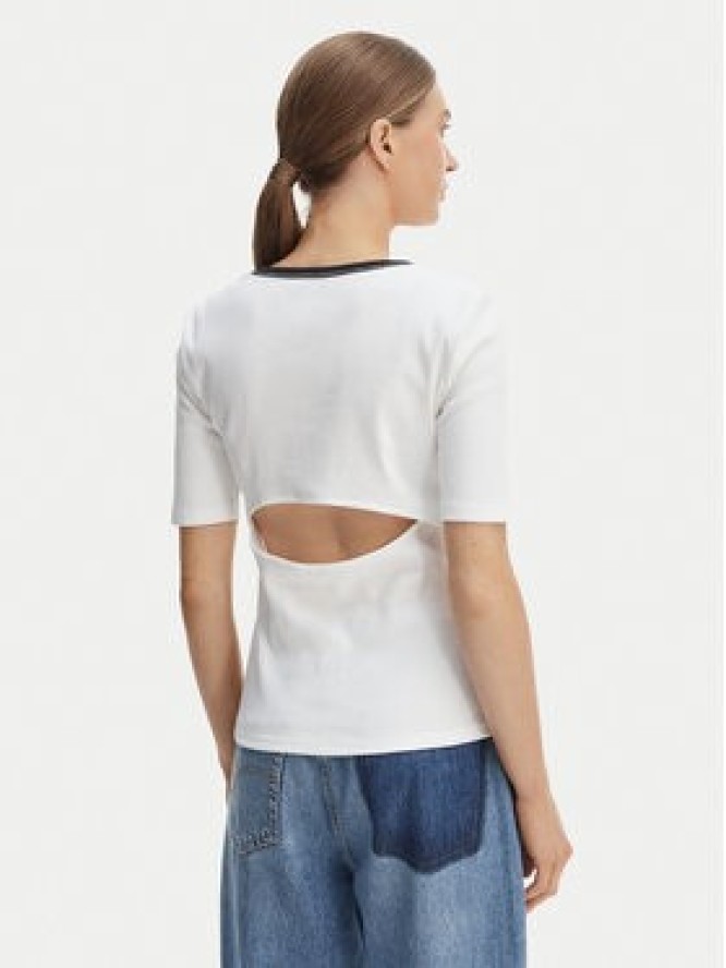 Calvin Klein Jeans T-Shirt LV047F247G Biały Slim Fit