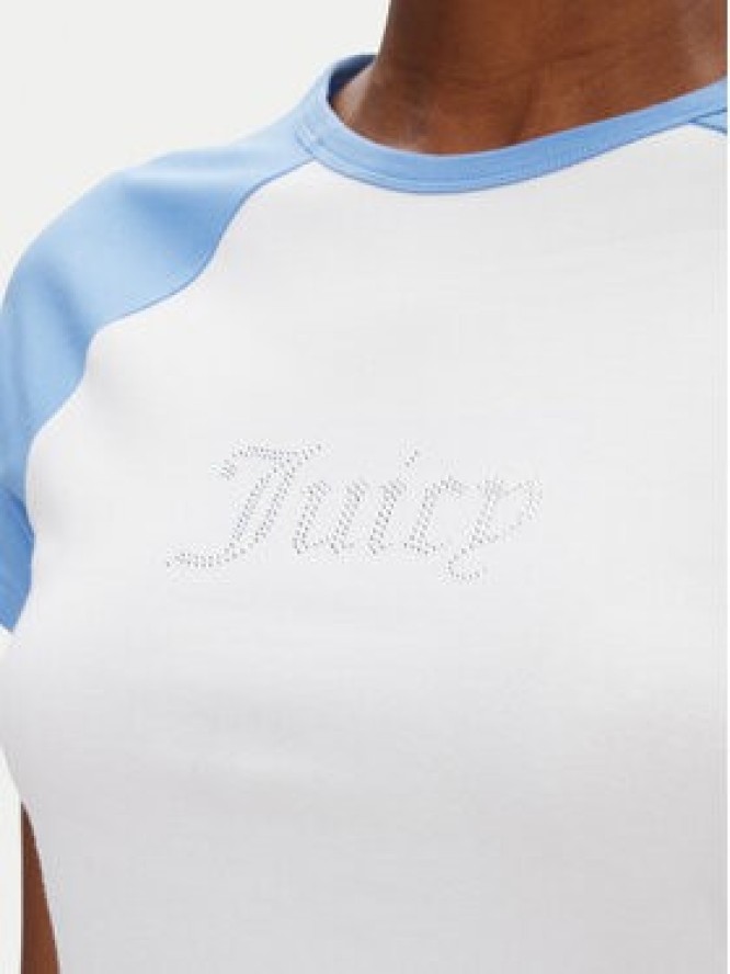Juicy Couture T-Shirt Contrast JCWCT125307 Biały Slim Fit