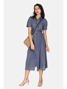 Le Jardin du Lin Lniana sukienka w kolorze granatowym rozmiar: 34