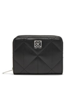 Calvin Klein Portfel Quilted Flap Zip Around LV04F1124G Czarny