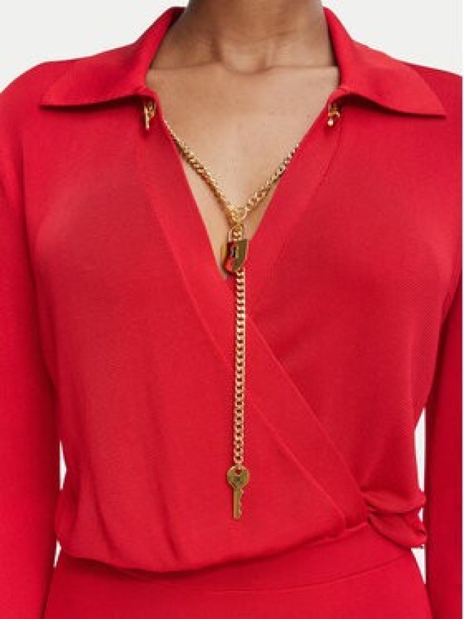 Elisabetta Franchi Sukienka koktajlowa AM-19S-66E2-V500 Czerwony Slim Fit