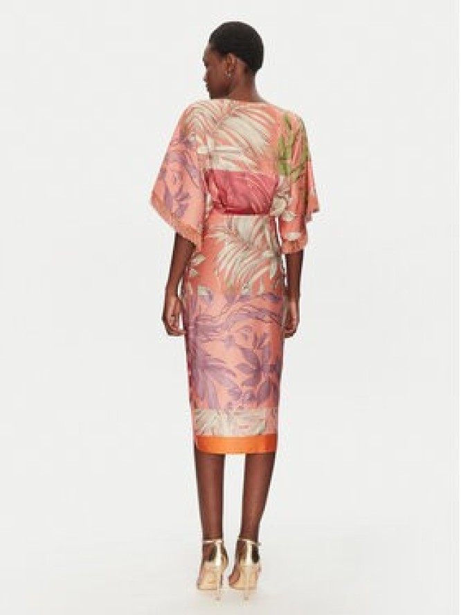 Simona Corsellini Sukienka koktajlowa P25CPAB03001 Pomarańczowy Regular Fit