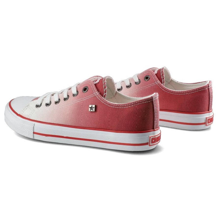 Czerwone Trampki Big Star Damskie Wygodne Obuwie