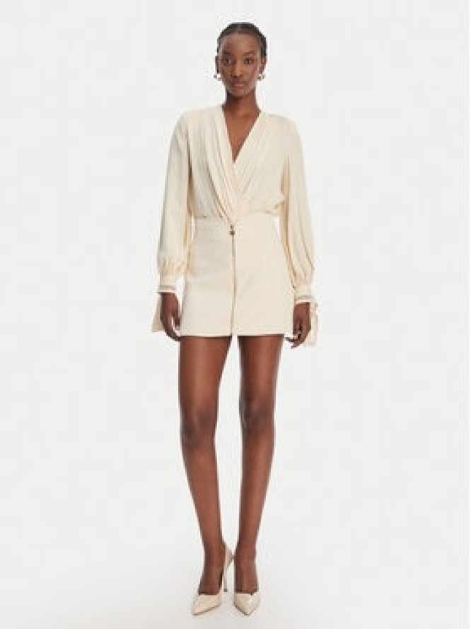 Elisabetta Franchi Spódnica mini GO-150-61E2-V200 Écru Regular Fit