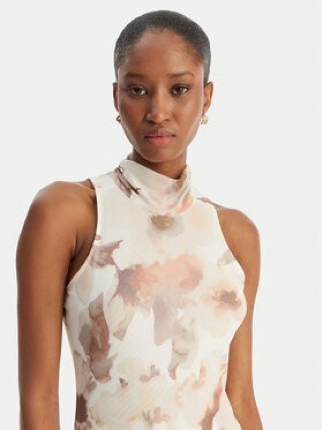 Bardot Sukienka wieczorowa Leanna 60373DB1 Écru Slim Fit