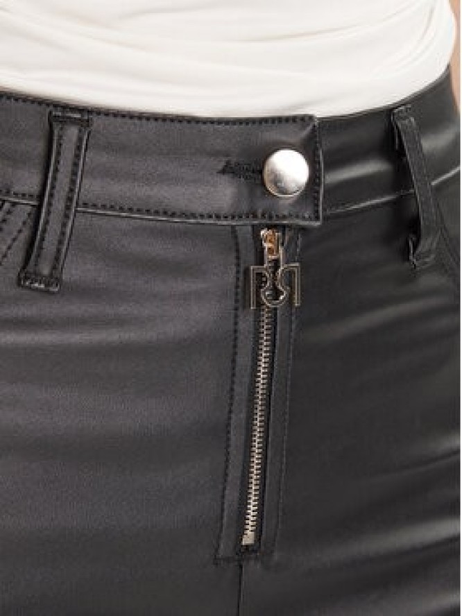 Rinascimento Spodnie z imitacji skóry CFC0126158003 Czarny Skinny Fit