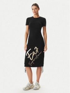 EA7 Emporio Armani Sukienka codzienna 7W001062 AF10373 UC001 Czarny Regular Fit