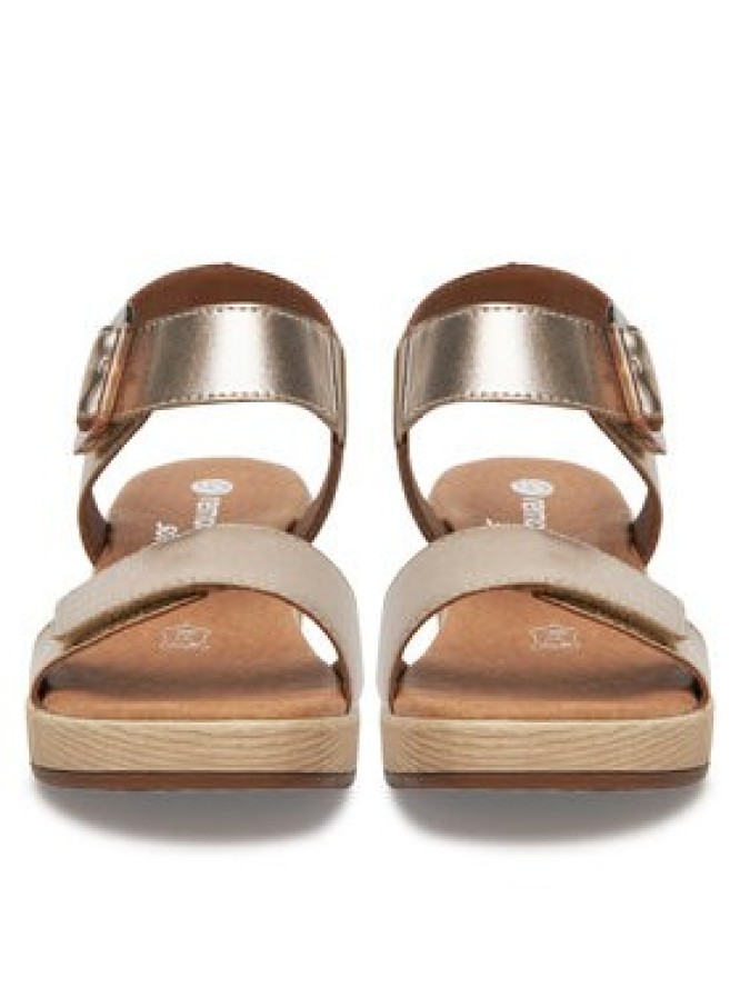 Remonte Sandały D0N52-90 Złoty