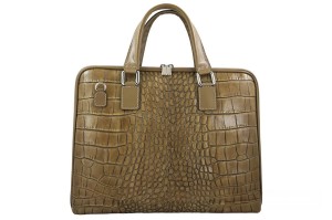 Torba na laptopa skórzana BARBERINI'S 118/1-9 c. beżowa