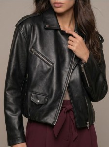 Ramoneska z imitacji skóry - czarny