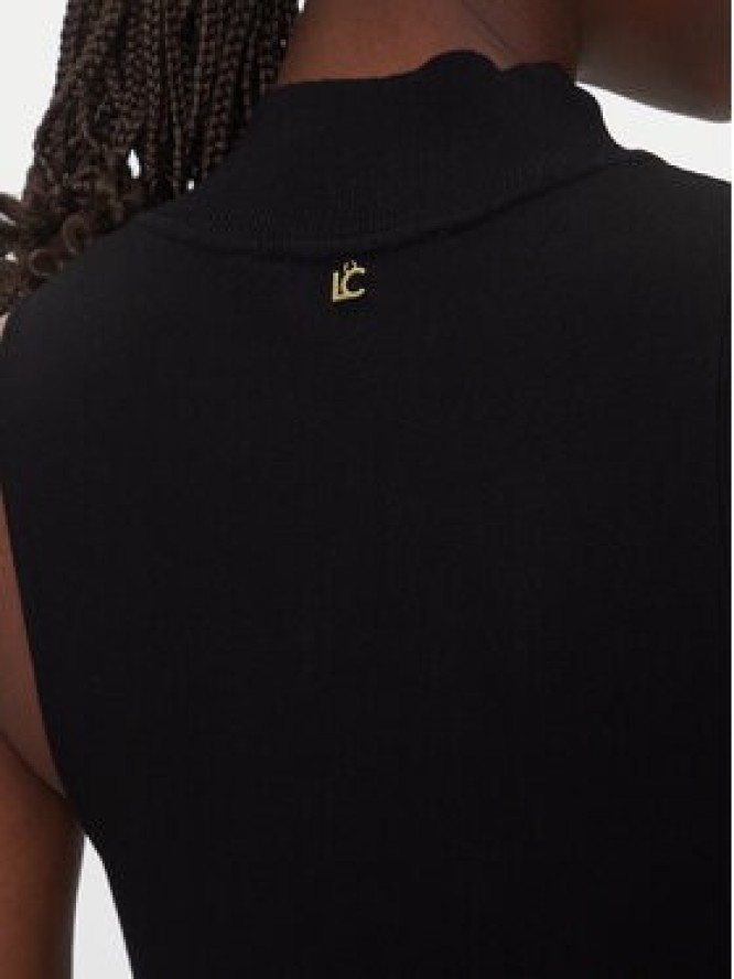 LOLA CASADEMUNT Sukienka dzianinowa LS2516004 Czarny Regular Fit