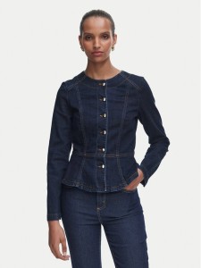 Rinascimento Kurtka jeansowa CFC0129939003 Granatowy Slim Fit