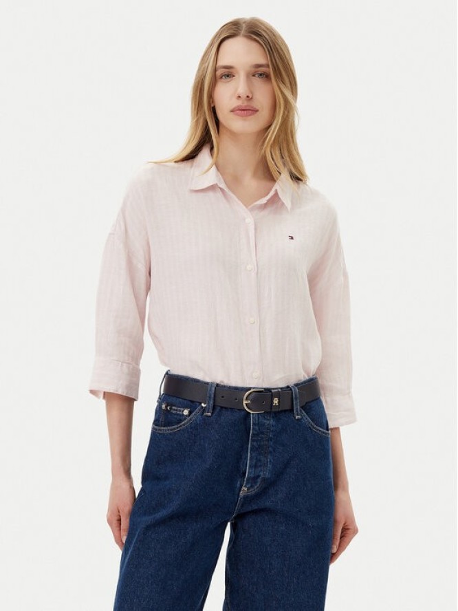 Tommy Hilfiger Koszula WW0WW46169 Różowy Loose Fit