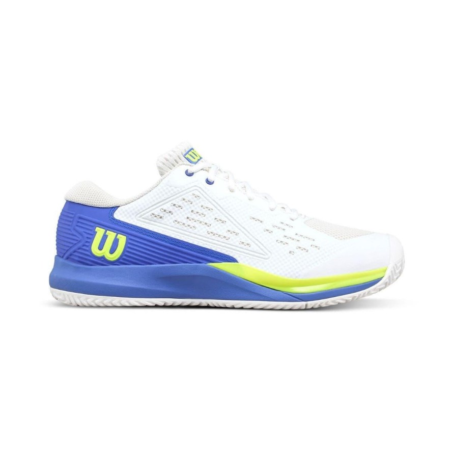 Wilson Rush Pro Ace Blanco/azul/amarillo