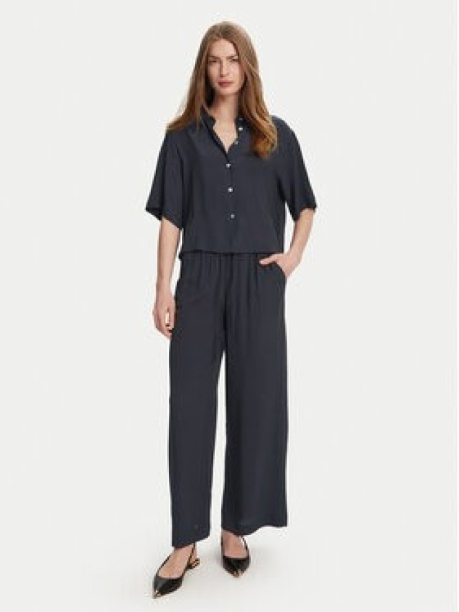 Marella Spodnie palazzo Vivaio 2513131054 Granatowy Wide Leg