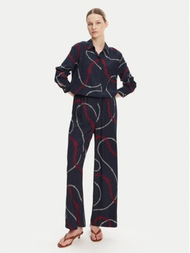 Tommy Hilfiger Spodnie materiałowe WW0WW44542 Granatowy Relaxed Fit