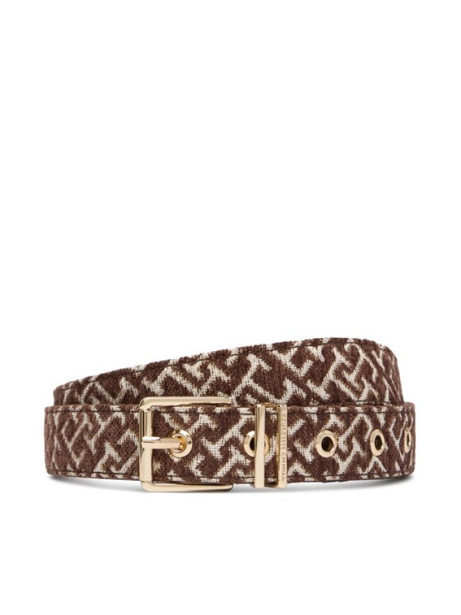 Tommy Hilfiger Pasek Th Square 2.5 Jacquard AW0AW19141 Brązowy