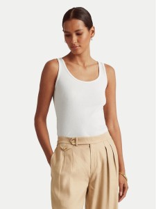 LAUREN RALPH LAUREN Top 200704777004 Biały Slim Fit