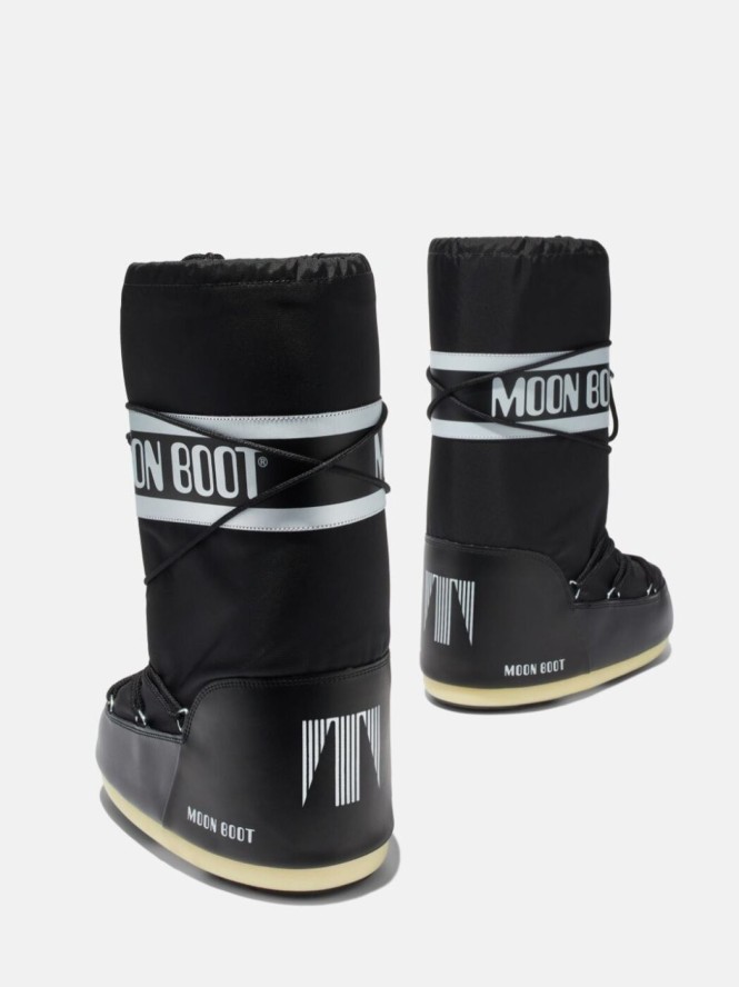 Śniegowce damskie Moon Boot ICON BLACK NYLON BOOTS