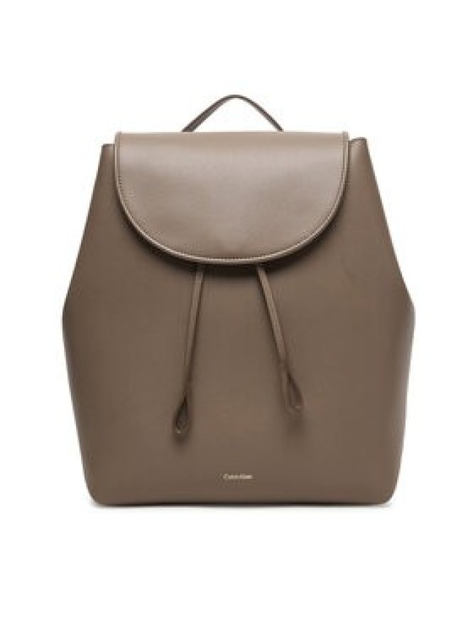 Calvin Klein Plecak Foil Logo Large Flap Backpack LV04F3505G Brązowy