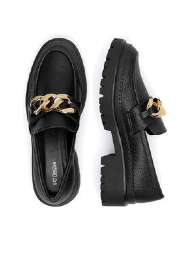 DeeZee Loafersy 23038T259 Czarny