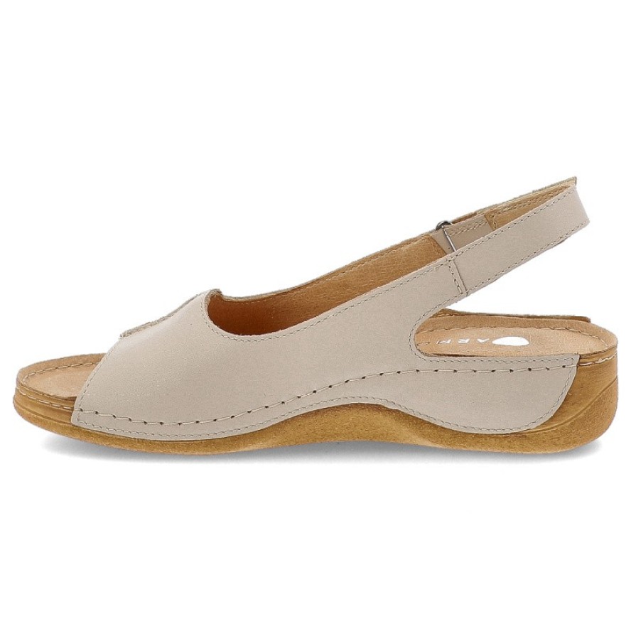 Beżowe Sandały Armodo Wygodne Obuwie Damskie