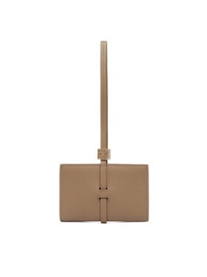 Calvin Klein Portfel Emblem Hw Pebble Wallet On Strap LV04F1130G Beżowy